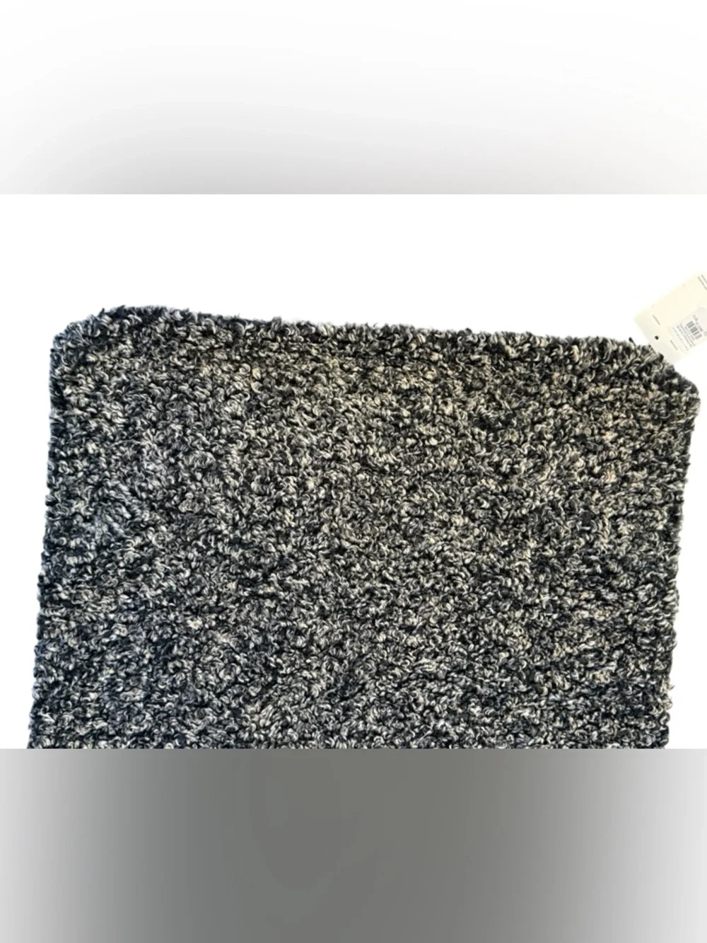 Pottery Barn Cozy Teddy Pillow Cover Fur Heathered Charcoal 20x20” NEW